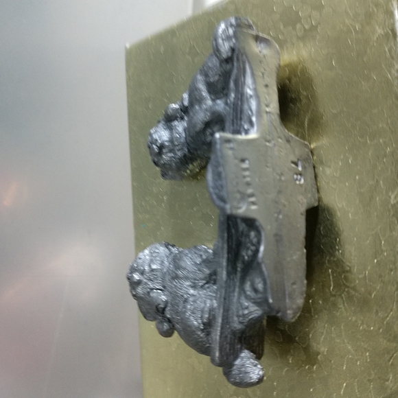 🐆❤️Two Kittens On Pewter Seesawing Vintage Numbered On Bottom by Spoontiques - Picture 9 of 10